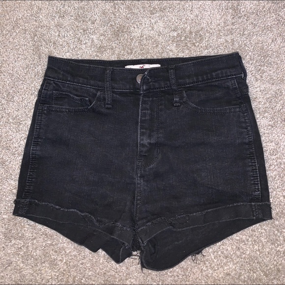 Hollister Black Jean Shorts size 26 - Picture 3 of 9